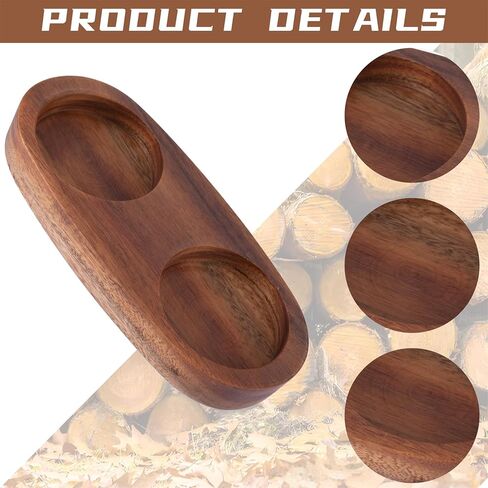 صينية مطحنة الملح والفلفل، (القطر الداخلي 2.25 بوصة) حامل مطحنة فلفل من خشب السنط وتخزين يناسب العديد من المطاحن والهزازات، وإكسسوارات المطبخ in Kuwait