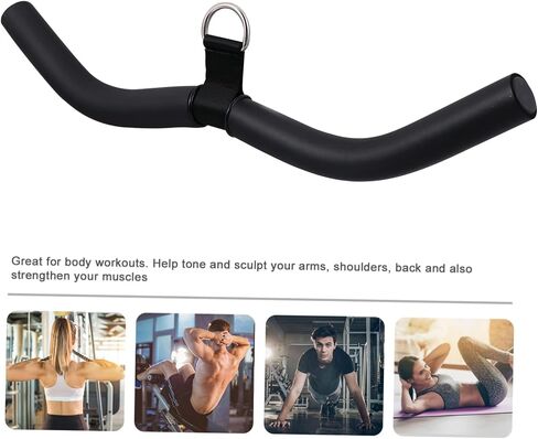 SUPVOX 1pc Fitness Bar Adjustable Hand Bar Cable Attachment Adjustable Barbell Cable Machine Attachment Cable Machine Accessories Down Biceps Bar Curl Bar Tool Portable Steel in Saudi Arabia
