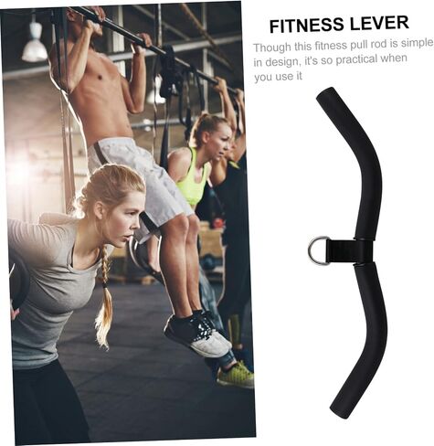 SUPVOX 1pc Fitness Bar Adjustable Hand Bar Cable Attachment Adjustable Barbell Cable Machine Attachment Cable Machine Accessories Down Biceps Bar Curl Bar Tool Portable Steel in Saudi Arabia