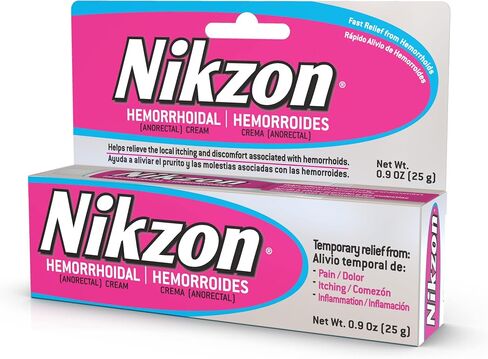 Nikzon Max Strength Hemorrhoid Treatment Cream, Vasoconstrictor & Anesthetic, Fast Soothing Relief from Hemorrhoidal Pain, Itching, Burning & Inflammation, with Aloe Vera & Vitamin E, 0.9 Oz, 2-Pack in Saudi Arabia