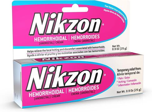 Nikzon Max Strength Hemorrhoid Treatment Cream, Vasoconstrictor & Anesthetic, Fast Soothing Relief from Hemorrhoidal Pain, Itching, Burning & Inflammation, with Aloe Vera & Vitamin E, 0.9 Oz, 2-Pack in Saudi Arabia