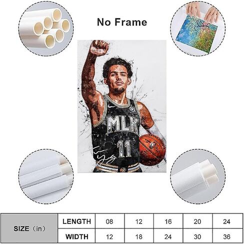 Basketball Star Damian Lillard Watercolor Sports Art Poster Picture Print Modern Family Office Posters. Unframe-style-4, 12x18inch(30x45cm) in Saudi Arabia