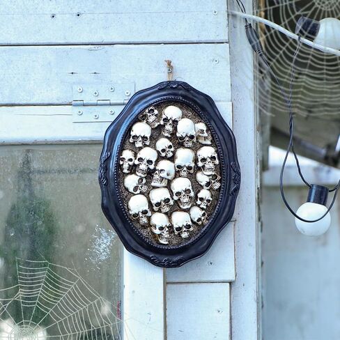 WONDER GARDEN Halloween Skulls Heads - Skulls Halloween Decor - Hanging Halloween Wall Art with Mini Skulls for Halloween Decorations Indoor Party in Saudi Arabia