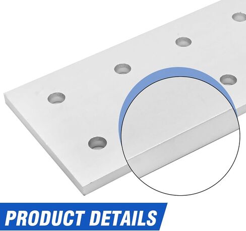 MDEOOSKY 10 Pcs Flat Mending Plates 8×3.8cm, 8 Hole Rectangle Flat Joining Plates, Aluminum Heavy Duty Mending Joining Plates External Joining Fasteners in Saudi Arabia