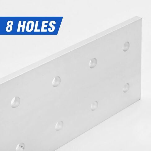 MDEOOSKY 10 Pcs Flat Mending Plates 8×3.8cm, 8 Hole Rectangle Flat Joining Plates, Aluminum Heavy Duty Mending Joining Plates External Joining Fasteners in Saudi Arabia