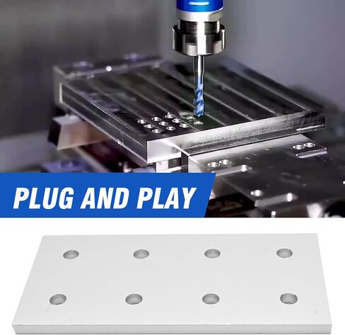 MDEOOSKY 10 Pcs Flat Mending Plates 8×3.8cm, 8 Hole Rectangle Flat Joining Plates, Aluminum Heavy Duty Mending Joining Plates External Joining Fasteners in Saudi Arabia