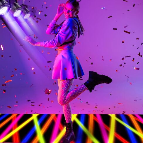 Haull 118 x 39 Inch Neon Light up Dance Floor Neon Party Decorations Blacklight Rug Glow in The Dark UV Reactive Fluorescent for Christmas Halloween Birthday Wedding Party Favors (Paint Splatter) in Saudi Arabia