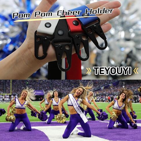 TEYOUYI Pom Pom Holder for Cheerleaders Backpack Straps for Pom Poms-The Perfect Accessory for Cheerleaders No pom poms Included No pom poms Included in Saudi Arabia