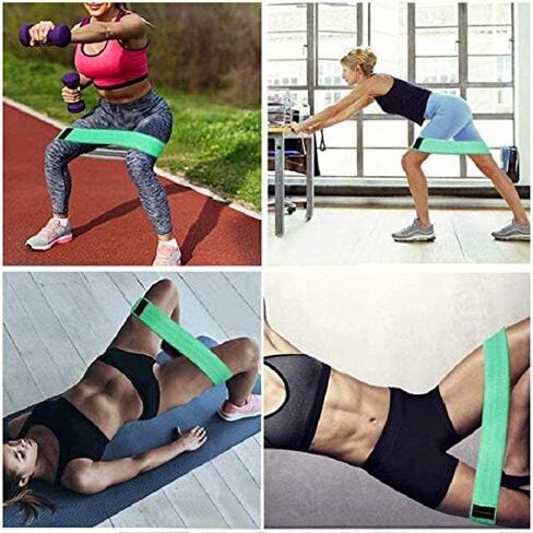 3 Levels Resistance Bands for Legs and Butt Exercise Bands, Women Sports Fitness Band for Squat Glute Hip Training - Non Slip Elastic Booty Bands in Saudi Arabia