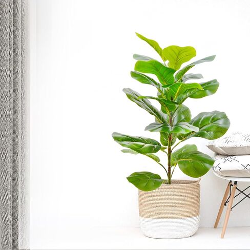 31" Tall Artificial Fiddle Leaf Fig Tree Faux Ficus Lyrata for Indoor Outdoor Office Home Shop Farmhouse Decor (31 inch) in Saudi Arabia