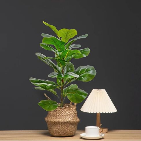 31" Tall Artificial Fiddle Leaf Fig Tree Faux Ficus Lyrata for Indoor Outdoor Office Home Shop Farmhouse Decor (31 inch) in Saudi Arabia