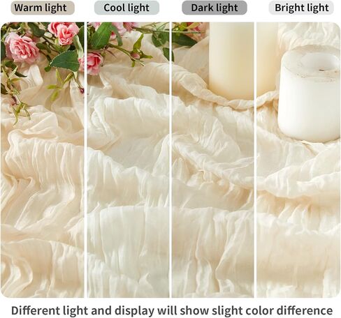 3Pack Ivory Cheesecloth Table Runner, 10ft Gauze Cheese Cloths Table Runners, Boho 35x120 Inches Rustic Tablerunner for Wedding, Bridal Baby Shower, Party, Birthday Decorations in Saudi Arabia