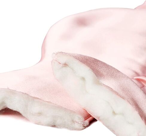 قناع العين للنوم الحريري من THXSILK مع حزام مطاطي 25 مم، ناعم للغاية وناعم، معصوب العينين لنوم كامل طوال الليل، والسفر، والقيلولة (وردي ساحر) in Kuwait