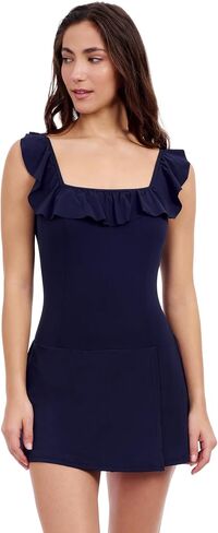 Profile by Gottex Square Neck Chic Women’s Elegant Swimdress One Piece Swimsuit with Soft Cup Tummy Control Swim Essential in Saudi Arabia