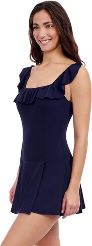 Profile by Gottex Square Neck Chic Women’s Elegant Swimdress One Piece Swimsuit with Soft Cup Tummy Control Swim Essential in Saudi Arabia