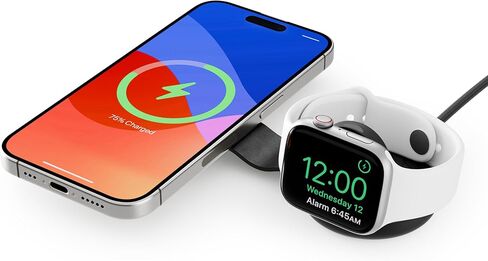 شاحن Twelve South Butterfly 2 في 1 USB-C MagSafe | تصميم مدمج مناسب للسفر، شحن سريع لجهاز iPhone وApple Watch in Kuwait