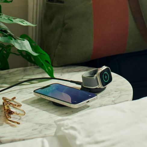 شاحن Twelve South Butterfly 2 في 1 USB-C MagSafe | تصميم مدمج مناسب للسفر، شحن سريع لجهاز iPhone وApple Watch in Kuwait