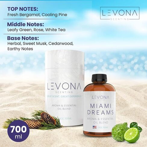 Levona Scent Lavanda 2000 Diffuser - HVAC System with Smart App Control, Scent Diffuser for Whole House, Office, Hotel, & Large Spaces - Coverage 6000 sq ft - Includes Miami Dreams 700ml Essential Oil in Saudi Arabia