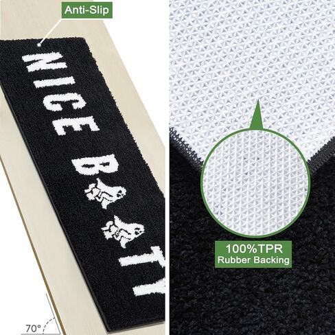 RoomTalks مضحك هالوين حمام حصيرة للحمام غير زلة قابل للغسل الحد الأدنى لطيفة الغنيمة السوداء القوطية هالوين حمام البساط 20''W x 32''L ستوكات أشعث ماصة مخيف شبح الحمام البساط حصيرة in Kuwait