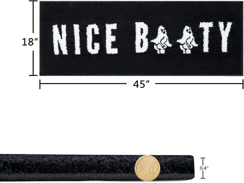 RoomTalks مضحك هالوين حمام حصيرة للحمام غير زلة قابل للغسل الحد الأدنى لطيفة الغنيمة السوداء القوطية هالوين حمام البساط 20''W x 32''L ستوكات أشعث ماصة مخيف شبح الحمام البساط حصيرة in Kuwait