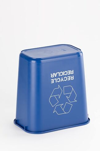 Carlisle FoodService Products 342913REC14 Plastic Recycle Deskside Wastebasket, 13 Quart, Blue in Saudi Arabia