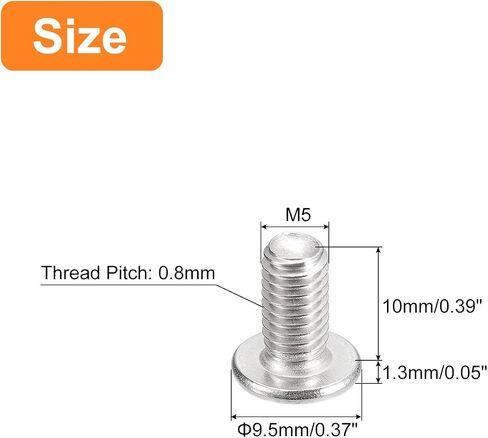 uxcell M5-0.8 x 16mm 12Pcs Flat Round Head Screws 304 Stainless Steel Phillips Drive Machine Screws Hardware Fastener for Furniture Connection in Saudi Arabia