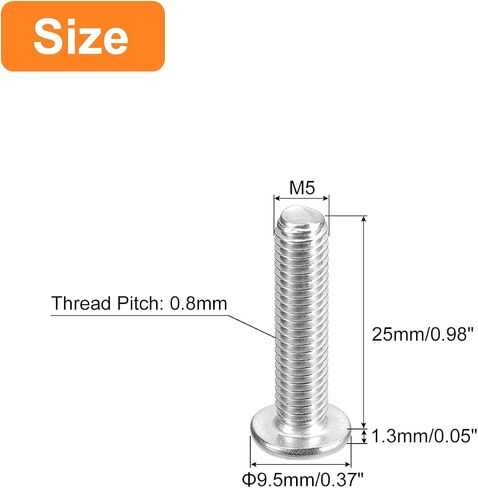 uxcell M5-0.8 x 16mm 12Pcs Flat Round Head Screws 304 Stainless Steel Phillips Drive Machine Screws Hardware Fastener for Furniture Connection in Saudi Arabia