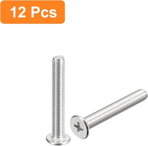 uxcell M5-0.8 x 16mm 12Pcs Flat Round Head Screws 304 Stainless Steel Phillips Drive Machine Screws Hardware Fastener for Furniture Connection in Saudi Arabia