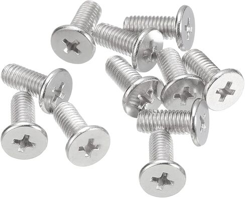 uxcell M5-0.8 x 16mm 12Pcs Flat Round Head Screws 304 Stainless Steel Phillips Drive Machine Screws Hardware Fastener for Furniture Connection in Saudi Arabia