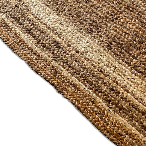 سجادة منطقة الجوت المصنوعة من الألياف الطبيعية من Flash Furniture مقاس 8 × 10 بوصة - سجادة جوت داخلية مضفرة - سجاد منطقة طبيعية in Saudi Arabia