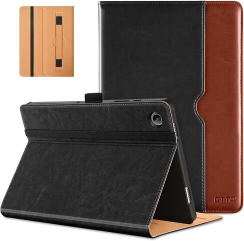 DTTO for Samsung Galaxy Tab A9 Plus 11 inch Case 2023, Premium Leather Business Folio Stand Cover with Hand Strap for Galaxy Tab A9+ 11’’ 2023 Model (SM-X210/X216/X218) - Auto Wake/Sleep, Brown in Saudi Arabia