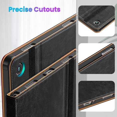 DTTO for Samsung Galaxy Tab A9 Plus 11 inch Case 2023, Premium Leather Business Folio Stand Cover with Hand Strap for Galaxy Tab A9+ 11’’ 2023 Model (SM-X210/X216/X218) - Auto Wake/Sleep, Brown in Saudi Arabia