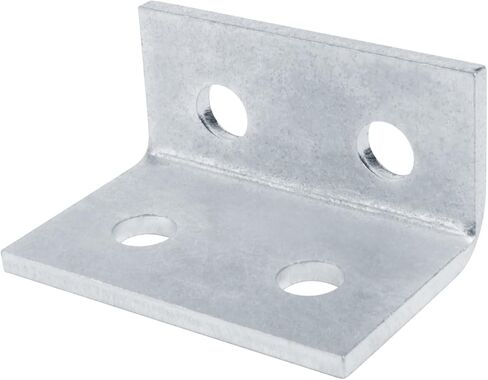 4 قطع دعامة زاوية مجمعة مكونة من 4 فتحات لقناة تبختر 1-5/8 بوصة، موصل على شكل حرف L 90 درجة، يقبل مسمار 1/2 بوصة، فولاذ مجلفن كهربائيًا، سمك 4.7 مم in Kuwait