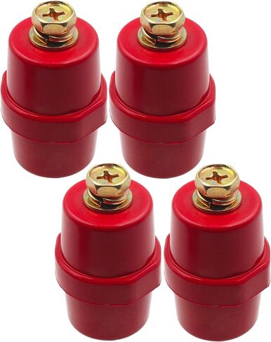 LBY 4pcs Busbar Insulator, SM-51 Polyester Insulated Junction Post with Screw(M8), High-Strength Cable Terminals, Resin(Red) in Saudi Arabia