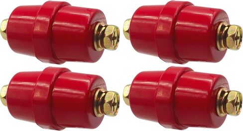 LBY 4pcs Busbar Insulator, SM-51 Polyester Insulated Junction Post with Screw(M8), High-Strength Cable Terminals, Resin(Red) in Saudi Arabia