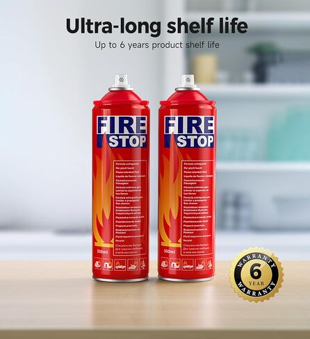 Fire Extinguisher 2-Pack with Mounting Bracket for Home, Kitchen,Vehicle, Grill - Portable Small A, B, C, K Extinguishing Aerosol Spray - 8-in-1 - Prevents Reignition. in Saudi Arabia
