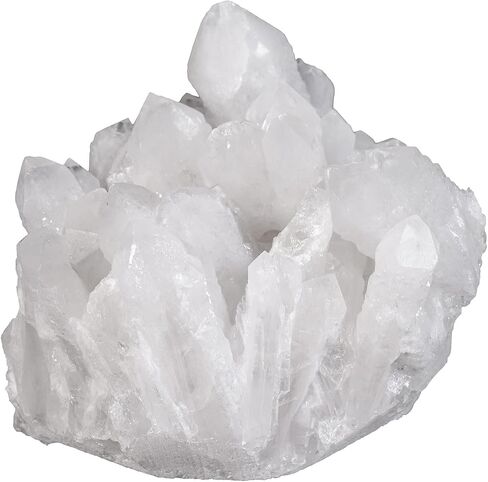 mookaitedecor Natural Clear Quartz Crystal Cluster Geode Druzy Mineral Specimen Irregular White Crystals Stones Home Decor, 70-130g in Kuwait
