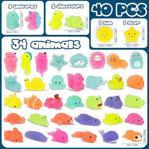 مجموعة ألعاب Mochi Squishy من أجل هدايا الحفلات للأطفال، عبوة 80 - BONNYCO | حشوات حقائب جودي للأطفال، هدايا حفلات الأطفال، ألعاب فيدجيت الإسفنجية | ألعاب صغيرة، حشوات بيناتا، عيد ميلاد الأولاد والبنات كاواي in Kuwait