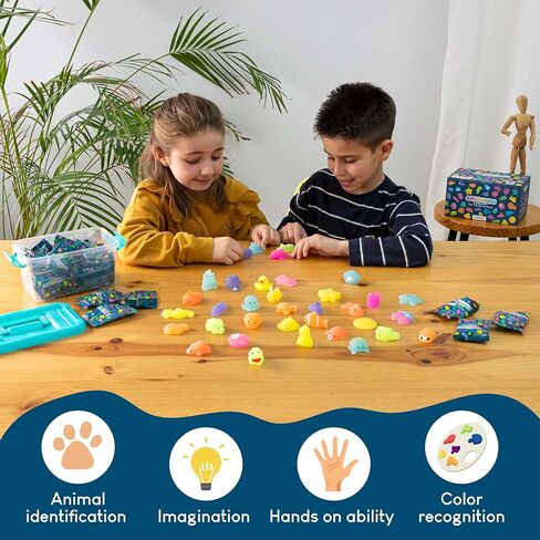 مجموعة ألعاب Mochi Squishy من أجل هدايا الحفلات للأطفال، عبوة 80 - BONNYCO | حشوات حقائب جودي للأطفال، هدايا حفلات الأطفال، ألعاب فيدجيت الإسفنجية | ألعاب صغيرة، حشوات بيناتا، عيد ميلاد الأولاد والبنات كاواي in Kuwait