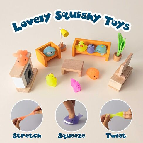 مجموعة ألعاب Mochi Squishy من أجل هدايا الحفلات للأطفال، عبوة 80 - BONNYCO | حشوات حقائب جودي للأطفال، هدايا حفلات الأطفال، ألعاب فيدجيت الإسفنجية | ألعاب صغيرة، حشوات بيناتا، عيد ميلاد الأولاد والبنات كاواي in Kuwait