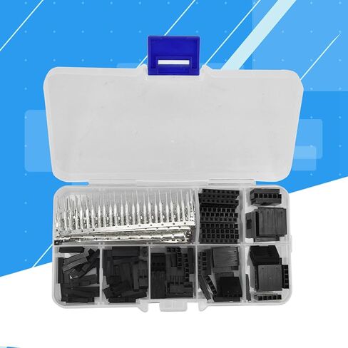 Crimp Pin Terminal Kit, 310pcs 2.54mm Crimp Pin Jumper Wire Crimp Pin Wire Jumper Cable Pin Header Connector Housing Assortment Kit with Plastic Case for Circuit Wiring, Pin Connectors in Saudi Arabia