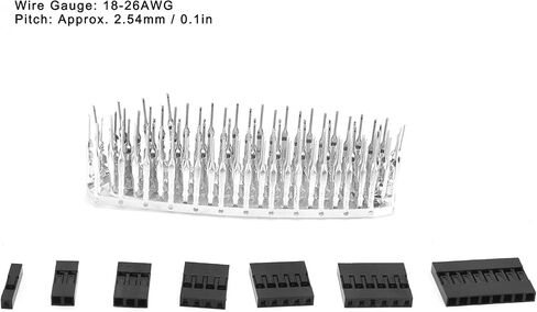Crimp Pin Terminal Kit, 310pcs 2.54mm Crimp Pin Jumper Wire Crimp Pin Wire Jumper Cable Pin Header Connector Housing Assortment Kit with Plastic Case for Circuit Wiring, Pin Connectors in Saudi Arabia