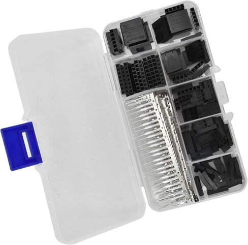 Crimp Pin Terminal Kit, 310pcs 2.54mm Crimp Pin Jumper Wire Crimp Pin Wire Jumper Cable Pin Header Connector Housing Assortment Kit with Plastic Case for Circuit Wiring, Pin Connectors in Saudi Arabia