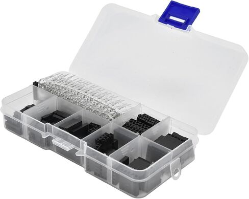 Crimp Pin Terminal Kit, 310pcs 2.54mm Crimp Pin Jumper Wire Crimp Pin Wire Jumper Cable Pin Header Connector Housing Assortment Kit with Plastic Case for Circuit Wiring, Pin Connectors in Saudi Arabia
