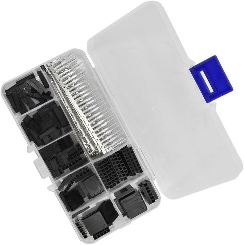 Crimp Pin Terminal Kit, 310pcs 2.54mm Crimp Pin Jumper Wire Crimp Pin Wire Jumper Cable Pin Header Connector Housing Assortment Kit with Plastic Case for Circuit Wiring, Pin Connectors in Saudi Arabia