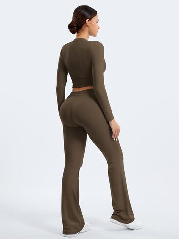 YEOREO Two Piece Sets for Women Long Sleeve Tops Drawstring Wide Leg Pants Matching Set Ava Tracksuits Loungewear in Saudi Arabia