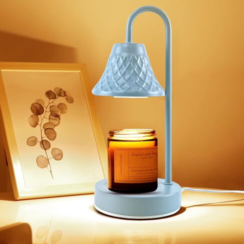 Electric Candle Warmer Lamp: Wax Melt Warmer with Timer - Electric Wax Melt Warmer Light - Candle Lamp for Home Decor (Blue) in Saudi Arabia
