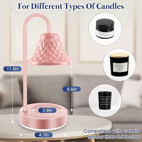 Electric Candle Warmer Lamp: Wax Melt Warmer with Timer - Electric Wax Melt Warmer Light - Candle Lamp for Home Decor (Blue) in Saudi Arabia