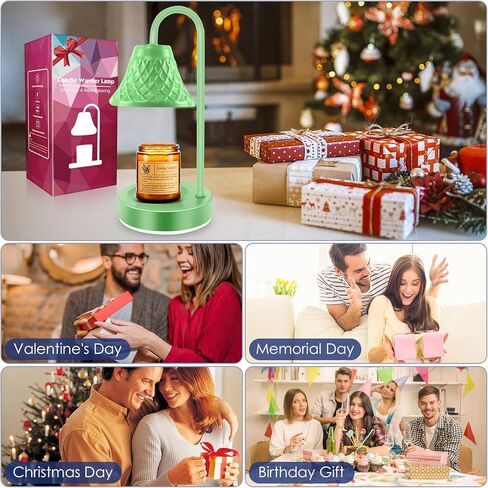 مصباح تسخين الشمع الكهربائي: سخان إذابة الشمع مع مؤقت - مصباح تسخين الشمع الكهربائي - مصباح شمعة لديكور المنزل (أزرق) in Kuwait