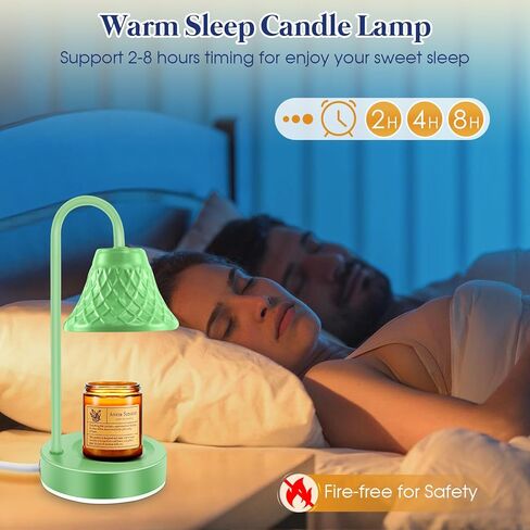 مصباح تسخين الشمع الكهربائي: سخان إذابة الشمع مع مؤقت - مصباح تسخين الشمع الكهربائي - مصباح شمعة لديكور المنزل (أزرق) in Kuwait